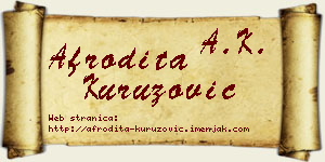 Afrodita Kuruzović vizit kartica